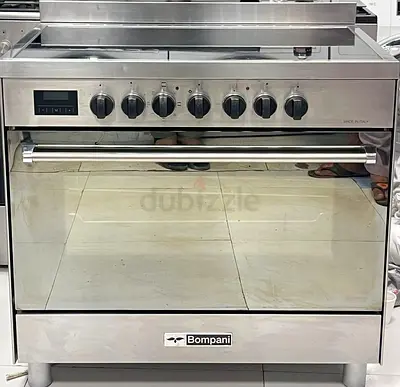 Bompani latest model electric ceramic 5 hobs cooking range oven fan stove 90x60 cooker