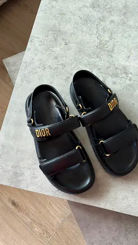 Dior Black Leather Buckle DiorAct Sandals – Size 39