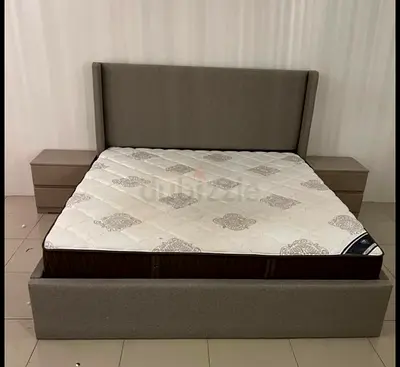 Modern Bed with Storage and Side Tables