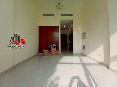 ( MONTHLY PAYMENTS )12 CHEQUES - SPACIOUS STUDIO AVAILABLE FOR FAMILY - RENT 38K - CAR PARKING + GYM FREE