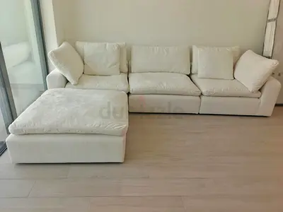 Marina home feather 🪶 filled modular sofa with ottoman