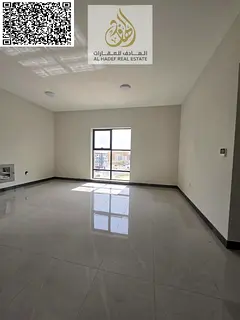 For rent in Ajman, Jibas Building 9 In Al Jurf 3, a spacious apartment with super deluxe finishing.