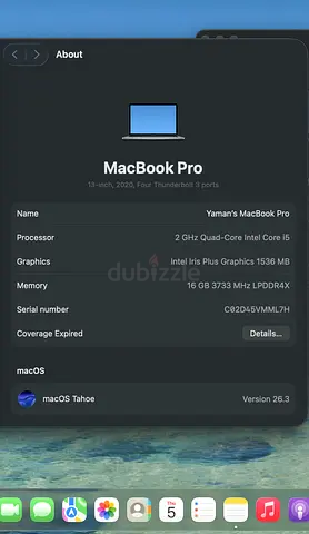 2020 MacBook Pro - 13-inch, Intel Core i5