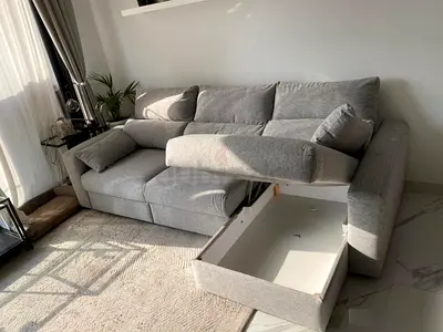 IKEA eskilstuna L shape sofa bed under storage