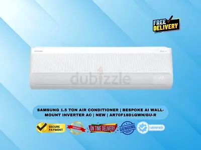 Samsung 1.5 Ton Air Conditioner | Bespoke AI Wall-Mount Inverter AC | New | AR70F18D1GWN/GU-R
