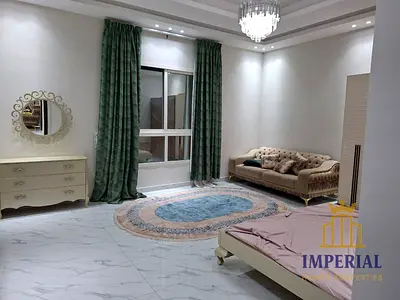 Modern Fully Furnished Villa for Rent in Al Yasmeen, Ajman – 4 Master Bedrooms, 6 Bathrooms, Kitchen, Yard, Balcony, Central AC