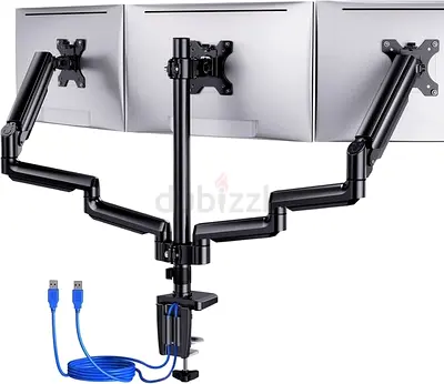 Dual Monitor Ergonomic Stand with USB Hub