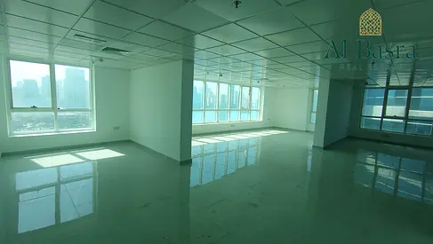 Corniche Facing Office for Rent in Al Majaz 2 | 2,400 Sqft | 2 Parking | Chiller Free | AED 120,000