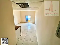 For annual rent in Ajman, a well-maintained and clean studio apartment with a balcony in Al Rawda.