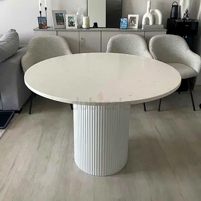 Marble Dining Table 90cm