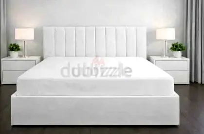 Brend New fabric wooden King size 180x200 Bed with Madical Matress Available