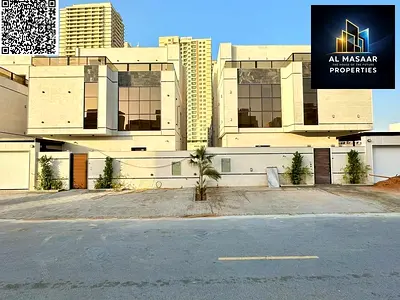 Villa for sale in Al-Amrah area, 7 rooms with swimming pool and roof, including electricity, water and air conditioning, super deluxe finishing, bank