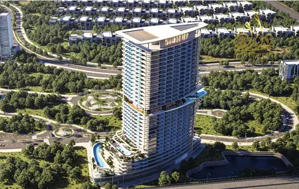 استوديو مفروش | مرتفعات سمانا براري | شرفة | إطلالات على وسط المدينة والأفق