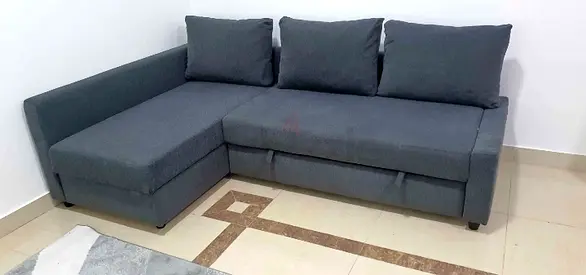 Compact Grey Sofa bed with Storage