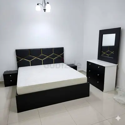 Brand new velvet fabric queen size bed with medical Mattress