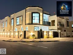 Luxury villa for sale in Al Zahia | Corner villa on two streets opposite a park | 5 master bedrooms,