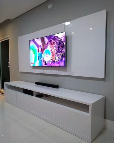 Custom Built MDF  Melamine TV Console – Modern Living Room Storage and Display Unit