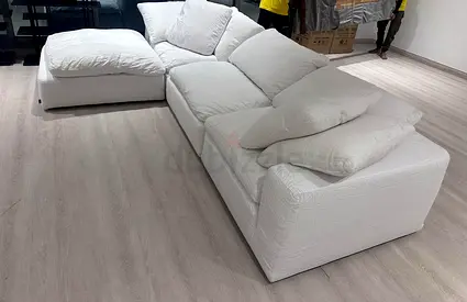 Marian Home Luscious Ferther Filled Sofa with footstool