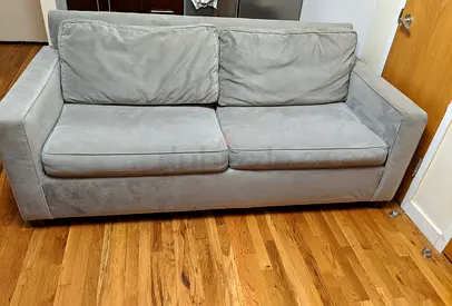 West elm two seater sofa bed with mattress