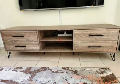 Wooden Entertainment Center with Storage