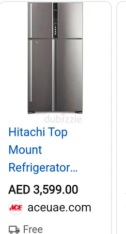 Hitachi Top Mount Refrigerator for Sale 990 liter one month used