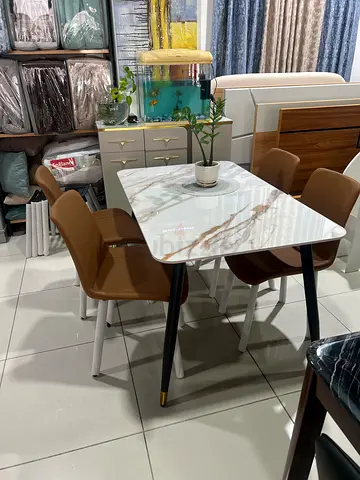 Modern Dining Table Set with Stylish Chairs
