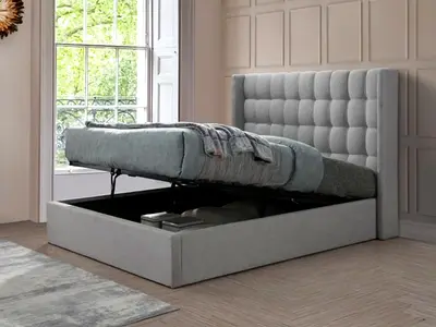 Gray colour super king size hydraulic Bed