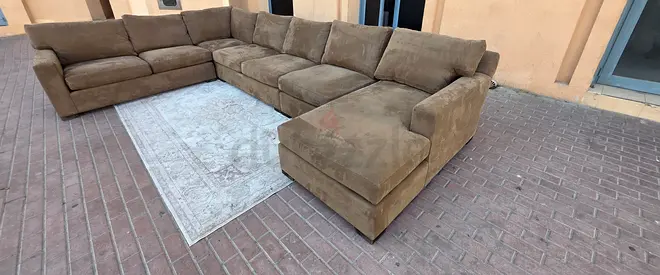 Crate and Barrel axis feather 🪶 filled U shape sofa