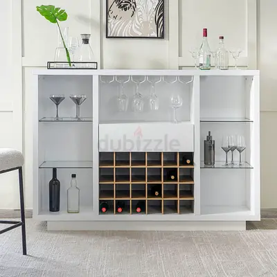 Stylish Modern Sideboard with Wine Rack