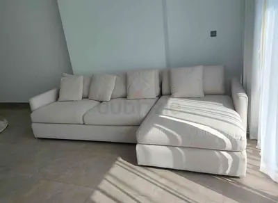 Crategbarrel L Shape Sofa Beige