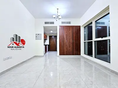 ( MONTHLY PAYMENTS )12 CHEQUES - SPACIOUS STUDIO AVAILABLE FOR FAMILY - RENT 38K - CAR PARKING + GYM FREE