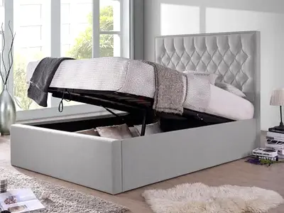 Gray colour bed with hydrolic storage