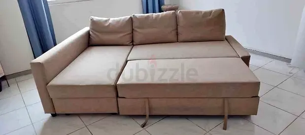 Comfortable Beige Sectional Sofa bed