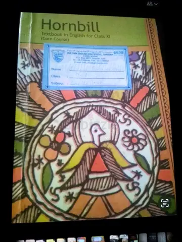 Grade 11 Horn bill English book cbse