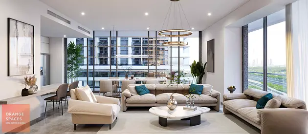 شقة بغرفة نوم واحدة | ذا إليمنت شوبا ون | إطلالات على الخور والمنتزه | مفروشة