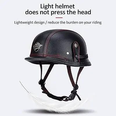 Leather Classic Vintage Style German Helmet Leather