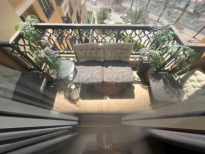 Stylish Outdoors Set with Greenery