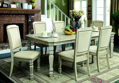 Elegant Dining Table Set with 6 Chairs