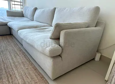 Home Center swin feather filled sofa with footstool