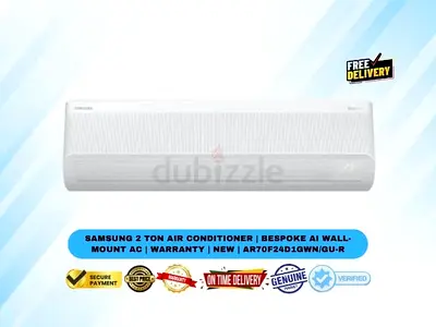 Samsung 2 Ton Air Conditioner | Bespoke AI Wall-Mount AC | 2025 | Warranty | New | AR70F24D1GWN/GU-R