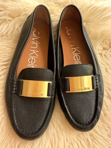 Calvin Klein leather moccasin size 38