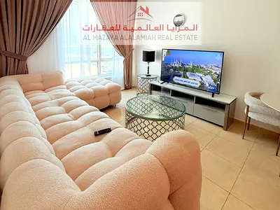 للايجار شهري - شامل الفواتير ستوديو مفروشة بالكامل فرش فندقي - الشارقة - الخان-برج الشاطيء 1