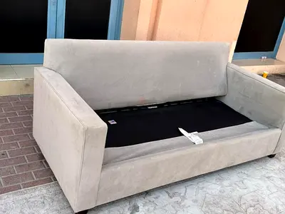 West elm two seater sofa bed with mattress