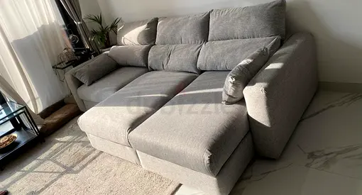 IKEA eskilstuna L shape sofa bed under storage