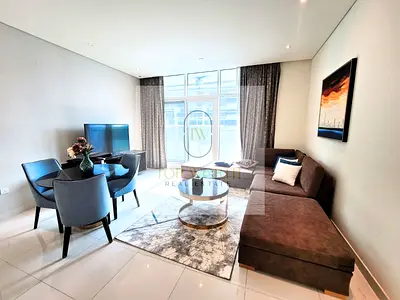 Furnished | 1BR Apartment | DAMAC Maison Bay’s Edge | Balcony & Downtown View