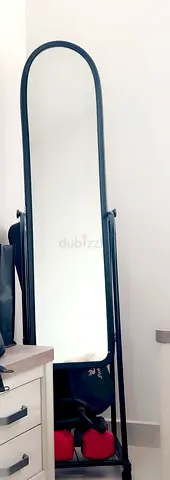 Stylish Standing Mirror with Storage