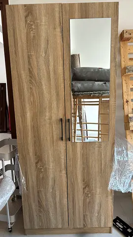 Two Door Cabinet with Mirror