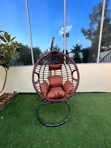 Cozy Hanging Egg Chair with Cushions