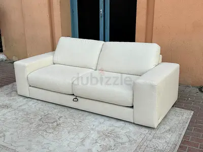 Natuzzi Italian Pull out Two Seater sofa bed with mattress