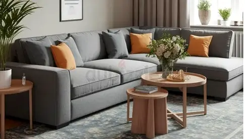 Gray colour 3 seater L shape Sofa